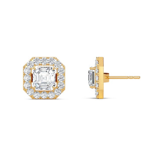 Asscher Cut Halo Stud Earrings 2.70 ct. tw.