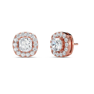 Cushion Cut Halo Stud Earrings 1.92 ct. tw.