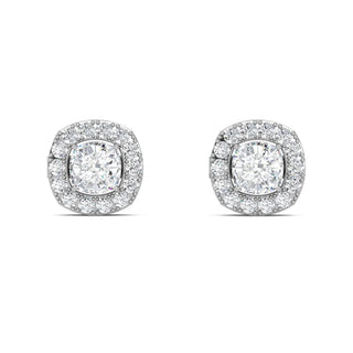 Cushion Cut Halo Stud Earrings 1.92 ct. tw.