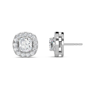 Cushion Cut Halo Stud Earrings 1.92 ct. tw.