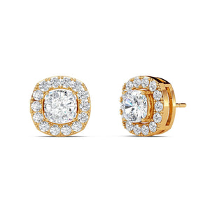 Cushion Cut Halo Stud Earrings 1.92 ct. tw.