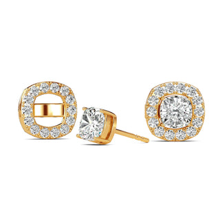 Cushion Cut Halo Stud Earrings 1.92 ct. tw.