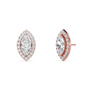 Marquise Cut Halo Stud Earrings 3.29 ct. tw.