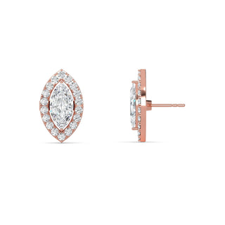 Marquise Cut Halo Stud Earrings 3.29 ct. tw.