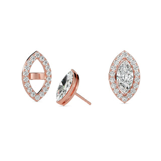 Marquise Cut Halo Stud Earrings 3.29 ct. tw.