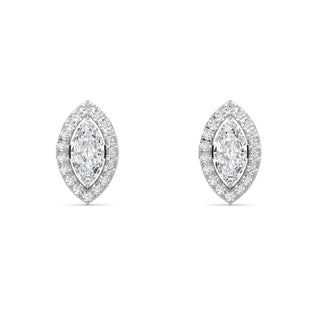 Marquise Cut Halo Stud Earrings 3.29 ct. tw.
