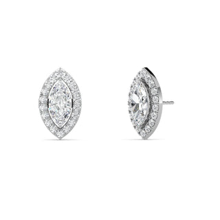 Marquise Cut Halo Stud Earrings 3.29 ct. tw.