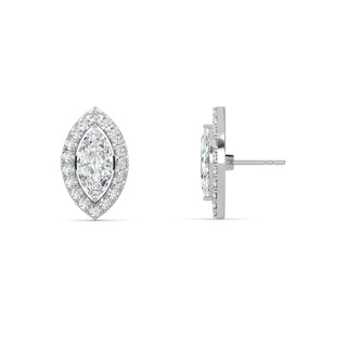 Marquise Cut Halo Stud Earrings 3.29 ct. tw.
