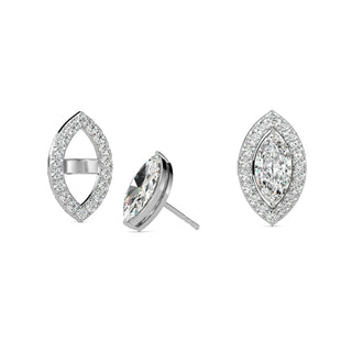 Marquise Cut Halo Stud Earrings 3.29 ct. tw.