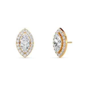 Marquise Cut Halo Stud Earrings 3.29 ct. tw.