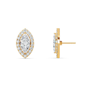 Marquise Cut Halo Stud Earrings 3.29 ct. tw.