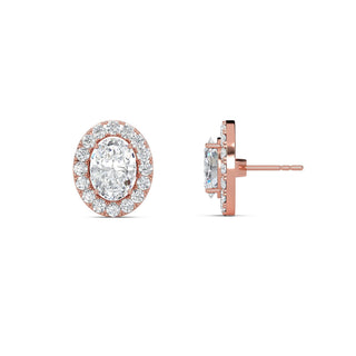 Oval Cut Halo Stud Earrings 3.20 ct. tw.