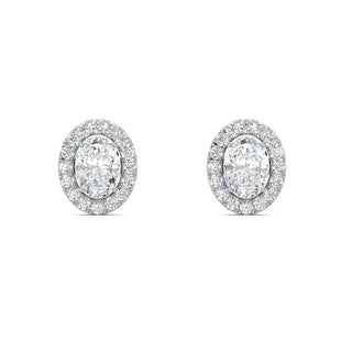 Oval Cut Halo Stud Earrings 3.20 ct. tw.