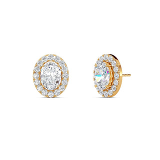 Oval Cut Halo Stud Earrings 3.20 ct. tw.
