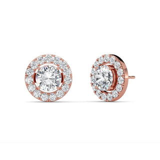 Round Cut Signature Halo Stud Earrings 3.05 ct. tw.