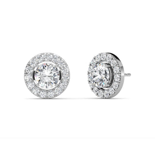 Round Cut Signature Halo Stud Earrings 3.05 ct. tw.
