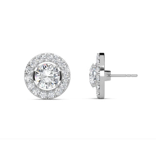 Round Cut Signature Halo Stud Earrings 3.05 ct. tw.