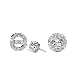 Round Cut Signature Halo Stud Earrings 3.05 ct. tw.