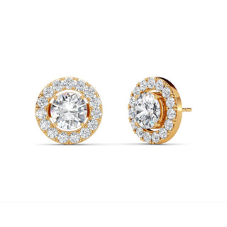 Round Cut Signature Halo Stud Earrings 3.05 ct. tw.