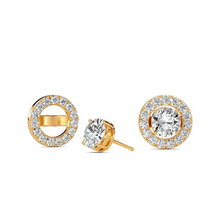 Round Cut Signature Halo Stud Earrings 3.05 ct. tw.