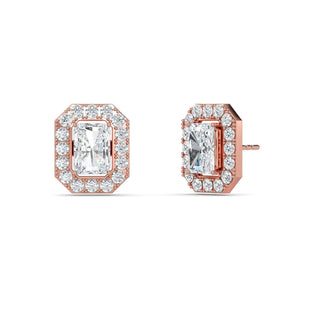 Radiant Cut Halo Stud Earrings 3.12 ct. tw.
