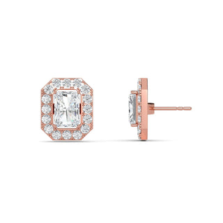 Radiant Cut Halo Stud Earrings 3.12 ct. tw.