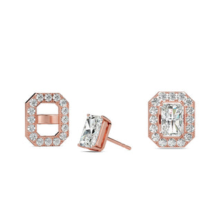 Radiant Cut Halo Stud Earrings 3.12 ct. tw.