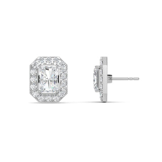 Radiant Cut Halo Stud Earrings 3.12 ct. tw.