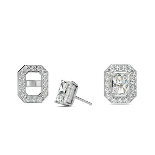 Radiant Cut Halo Stud Earrings 3.12 ct. tw.
