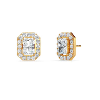 Radiant Cut Halo Stud Earrings 3.12 ct. tw.