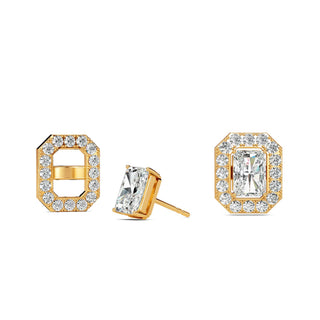 Radiant Cut Halo Stud Earrings 3.12 ct. tw.