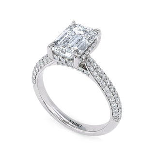 Veil Emerald Hidden Halo Engagement Ring 2.0 ct
