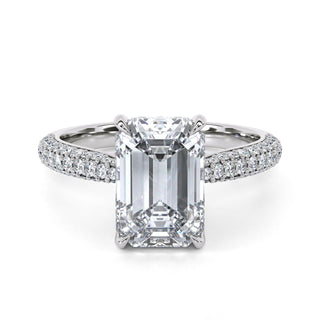Veil Emerald Hidden Halo Engagement Ring 2.0 ct