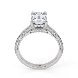 Veil Emerald Hidden Halo Engagement Ring 2.0 ct