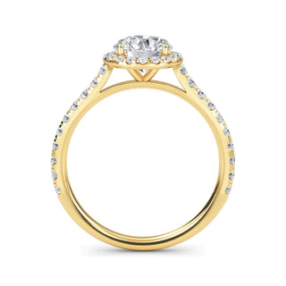 Round Cut Halo Pavé Engagement Ring 1.0 ct