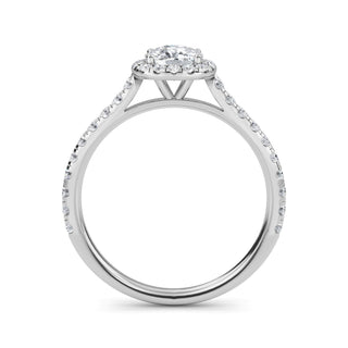 Cushion Cut Halo Refined Pavé Engagement Ring 1.0 ct