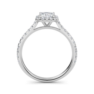 Emerald Cut Refined Halo Pavé Engagement Ring 1.0 ct