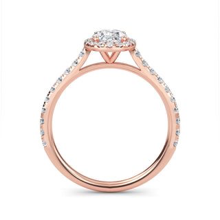 Oval Cut Halo Pavé Engagement Ring 1.0 ct