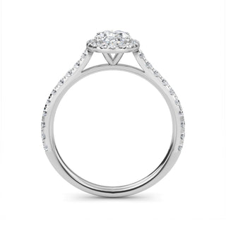 Oval Cut Halo Pavé Engagement Ring 1.0 ct