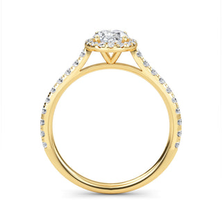 Oval Cut Halo Pavé Engagement Ring 1.0 ct