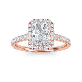 Emerald Cut Signature Halo Pavé Engagement Ring 1.0 ct