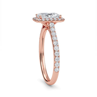 Emerald Cut Signature Halo Pavé Engagement Ring 1.0 ct