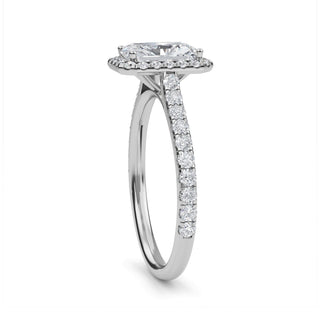 Emerald Cut Signature Halo Pavé Engagement Ring 1.0 ct
