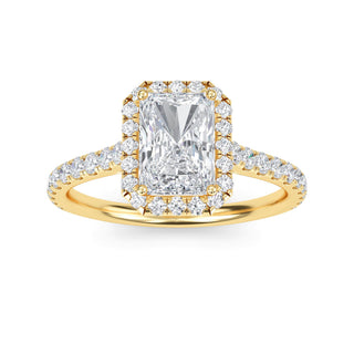Emerald Cut Signature Halo Pavé Engagement Ring 1.0 ct