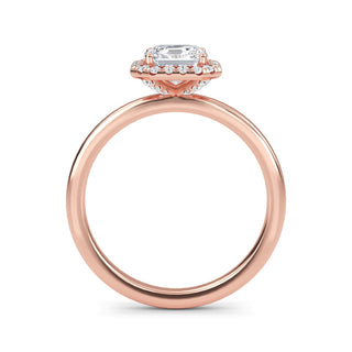 Asscher Cut Halo Engagement Ring 1.0 ct