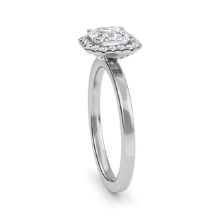 Asscher Cut Halo Engagement Ring 1.0 ct