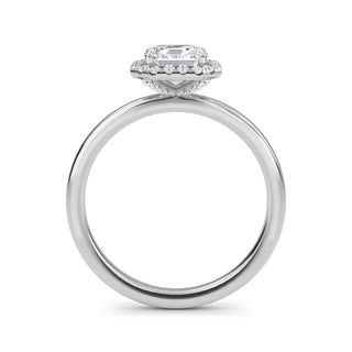 Asscher Cut Halo Engagement Ring 1.0 ct