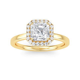 Asscher Cut Halo Engagement Ring 1.0 ct