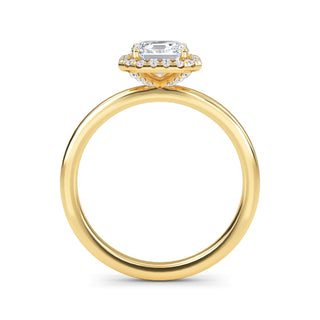 Asscher Cut Halo Engagement Ring 1.0 ct