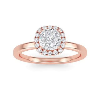 Cushion Cut Halo Pavé Engagement Ring 1.0 ct